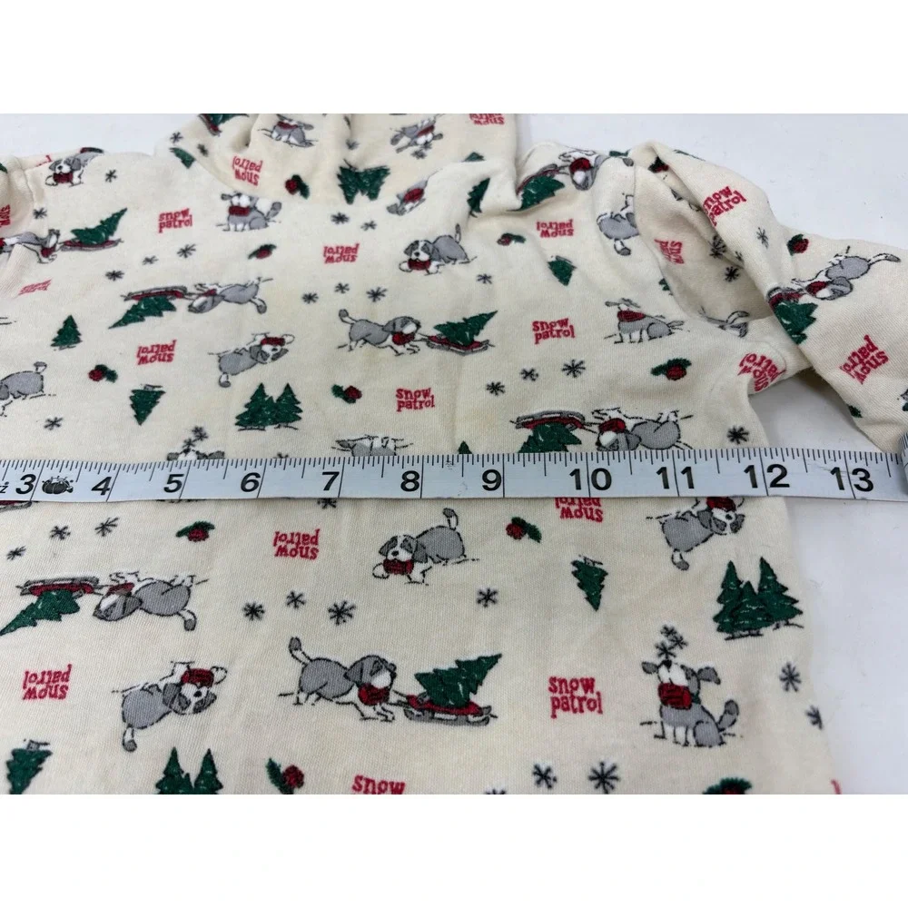 Vintage OshKosh Bgosh Snow Patrol Puppy Dog Turtleneck Shirt Cream 4T USA Made